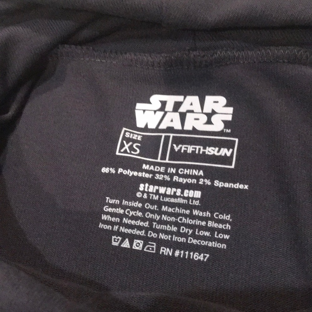 Star war long sleeve T-shirt size XS Gray - Picture 4 of 4